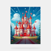 Fantasy Image Of A Candy Cane Castle Acryl Bord (Voorkant)