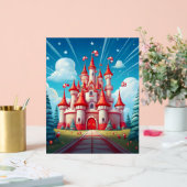 Fantasy Image Of A Candy Cane Castle Acryl Bord (Huwelijk)