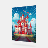 Fantasy Image Of A Candy Cane Castle Acryl Bord (Hoek)
