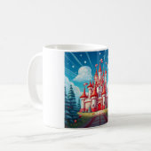 Fantasy Image Of A Candy Cane Castle Koffiemok (Voorkant links)