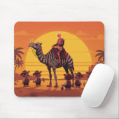 Fantasy Image of Skeleton Riding Striped Camel Muismat (Met muis)