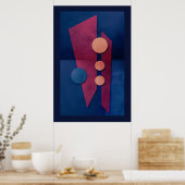 "Fantasy in G Major" Abstracte kunst Poster (Keuken)