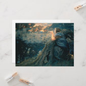 Fantasy in Twilight (door Edward Robert Hughes) Kaart (Voorkant / Achterkant in situ)