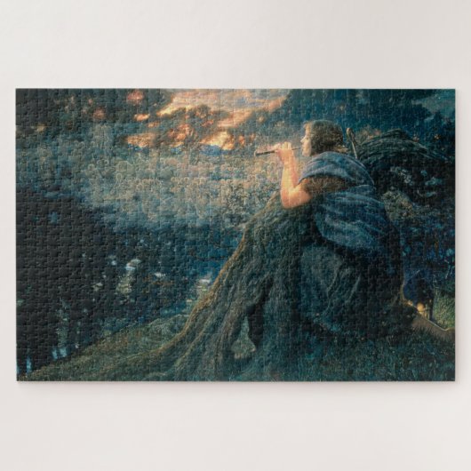 Fantasy in Twilight (door Edward Robert Hughes) Legpuzzel (Horizontaal)