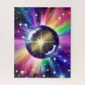 Fantasy Indigo Sphere Bursting Radiant Energy Legpuzzel (Verticaal)