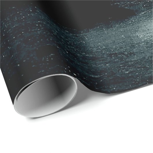 Fantasy Island Lighthouse Misty Foggy Dark Night Cadeaupapier (Rol Hoek)