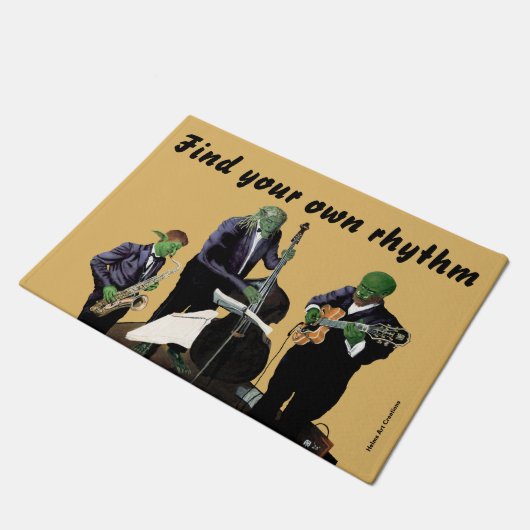 Fantasy Jazz Blues Musician Music Art door Mat (Schuin)