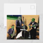 Fantasy Jazz Blues Musicians Music Art Briefkaart (Voorkant / Achterkant)