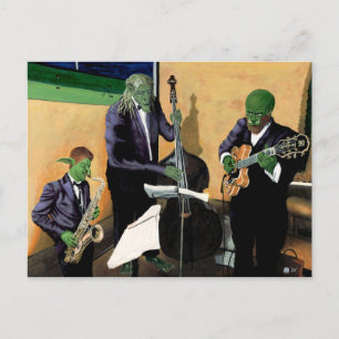 Fantasy Jazz Blues Musicians Music Art Briefkaart