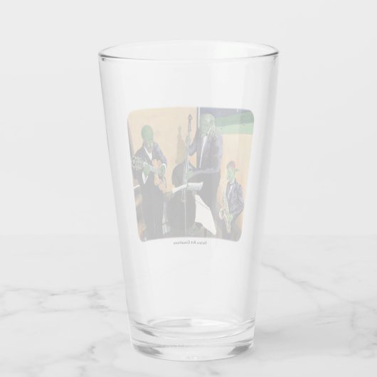 Fantasy Jazz Blues Musicians Music Art Glass Cup Glas (Achterkant)