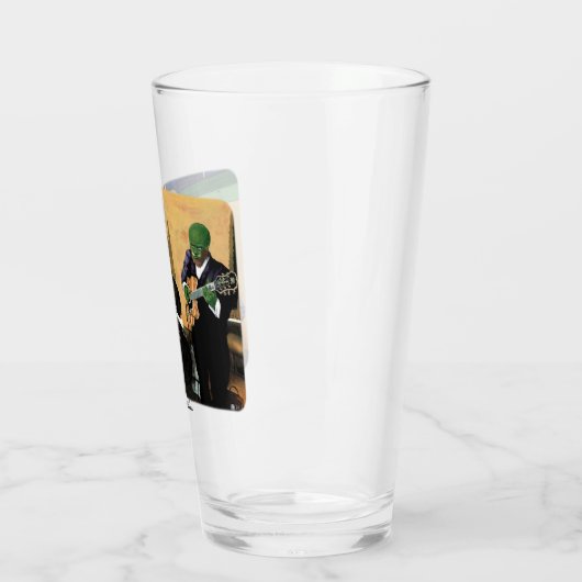 Fantasy Jazz Blues Musicians Music Art Glass Cup Glas (Links)