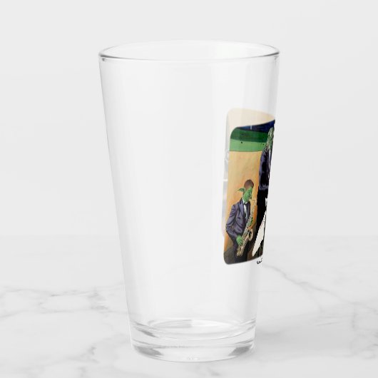 Fantasy Jazz Blues Musicians Music Art Glass Cup Glas (Rechts)