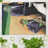 Fantasy Jazz Blues Muzikanten Art Keuken Handdoek (Gevouwen)