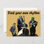 Fantasy Jazz Musicians Music Art Briefkaart (Voorkant / Achterkant)