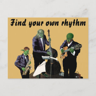 Fantasy Jazz Musicians Music Art Briefkaart