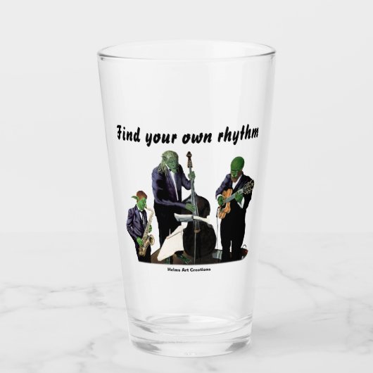 Fantasy Jazz Musicians Music Art Drink Glass Glas (Voorkant)