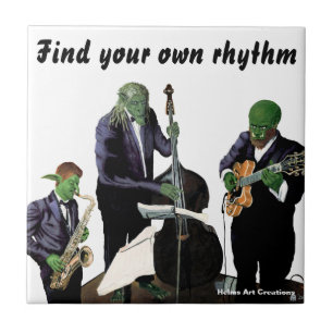 Fantasy Jazz Musicians Muziek Kunst Keramische Teg Tegeltje