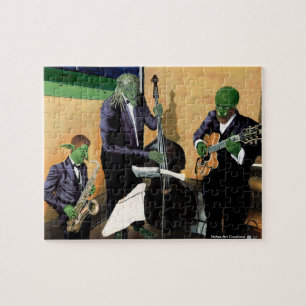 Fantasy Jazz Musicians Small Art Jigzaag Puzzle Legpuzzel