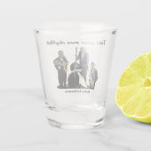 Fantasy Jazz Muzikanten Muziek Kunst Shot Glas (Achterkant)