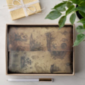 Fantasy Kaart Piraten Schedel Decoupage Tissuepapier (Geschenk)