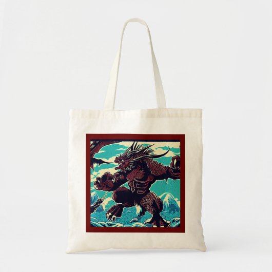 Fantasy Kaiju Anime - houtsnede 3 Tote Bag (Voorkant)