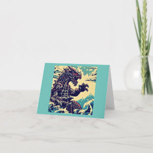 Fantasy Kaiju Anime - Houtsnede 4 Kaart