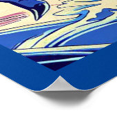 Fantasy Kaiju Anime - Woodcut 2 Poster (Hoek)