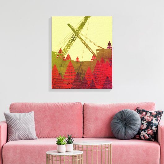 FANTASY-KARTJE VAN DE VRIKTIEKANTEXPLOITANT CANVAS AFDRUK (Insitu (Woonkamer))