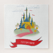 Fantasy Kasteel Aangepaste Tekst Legpuzzel (Verticaal)