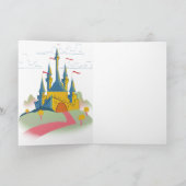 Fantasy Kasteel Aangepaste Tekst Notitiekaartje (Binnen)