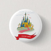 Fantasy Kasteel Aangepaste Tekst Ronde Button 3,2 Cm (Voorkant)