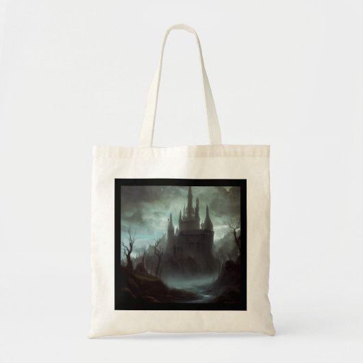Fantasy Kasteel Beangstigend Landschap 3 Tote Bag (Voorkant)