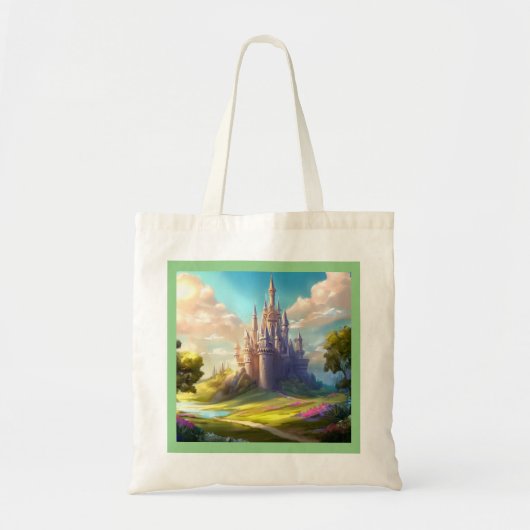 Fantasy Kasteel Gelukkig Landschap 2 Tote Bag (Voorkant)