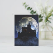 Fantasy kasteel in de nacht briefkaart (Staand voorkant)