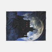 Fantasy kasteel in de nacht fleece deken (Voorkant (Horizontaal))