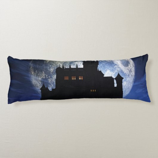 Fantasy kasteel in de nacht lichaamskussen (Achterkant)