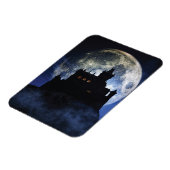 Fantasy kasteel in de nacht magneet (Linkerzijde)