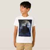 Fantasy kasteel in de nacht t-shirt (Voorkant volledig)