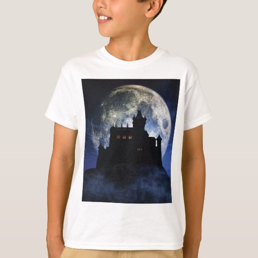 Fantasy kasteel in de nacht t-shirt (Voorkant)