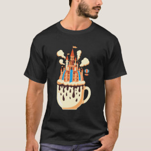 Fantasy Kasteel Koffiekop Watervallen Heet Lucht B T-shirt