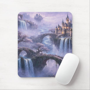 Fantasy Kasteel Surreal Landschap Lavendel Blauw Muismat