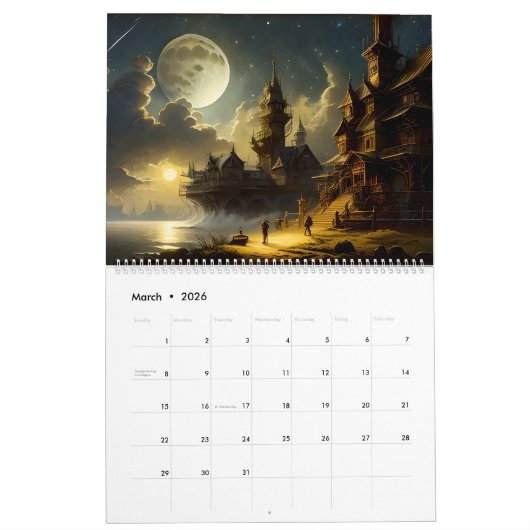 Fantasy Kasteelkalender Kalender (Mar 2026)