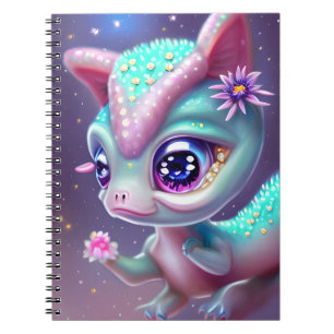 Fantasy Kawaii schattige en schattige baby dinosau Notitieboek
