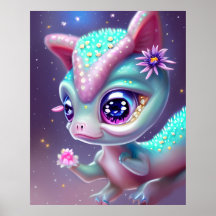 Fantasy Kawaii schattige en schattige baby dinosau