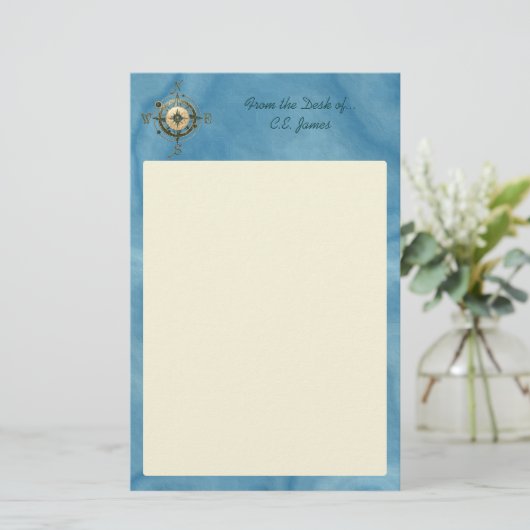 Fantasy (Keltisch) Compass Design Briefpapier (Staand voorkant)