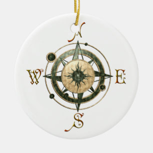 Fantasy (Keltisch) Compass Design Keramisch Ornament