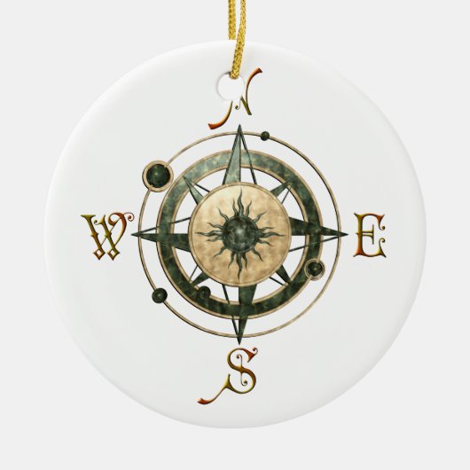 Fantasy (Keltisch) Compass Design Keramisch Ornament (Voorkant)