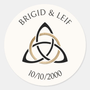 Fantasy Keltische bruiloft Ronde Sticker