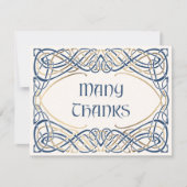 Fantasy Keltische middeleeuwse bruiloft Bedankkaart (Voorkant)