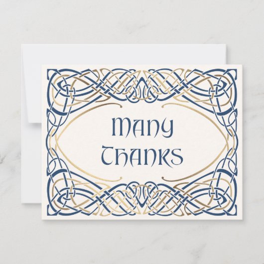 Fantasy Keltische middeleeuwse bruiloft Bedankkaart (Voorkant)